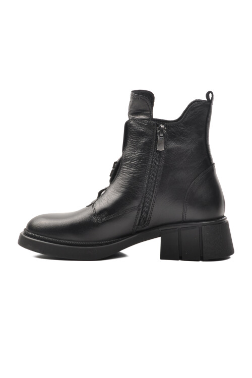 Siyah Hakiki Deri Anatomik Kadın Bot 9906 Z