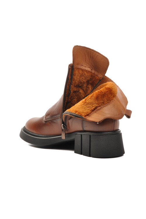 Taba Hakiki Deri Anatomik Kadın Bot 9906 Z