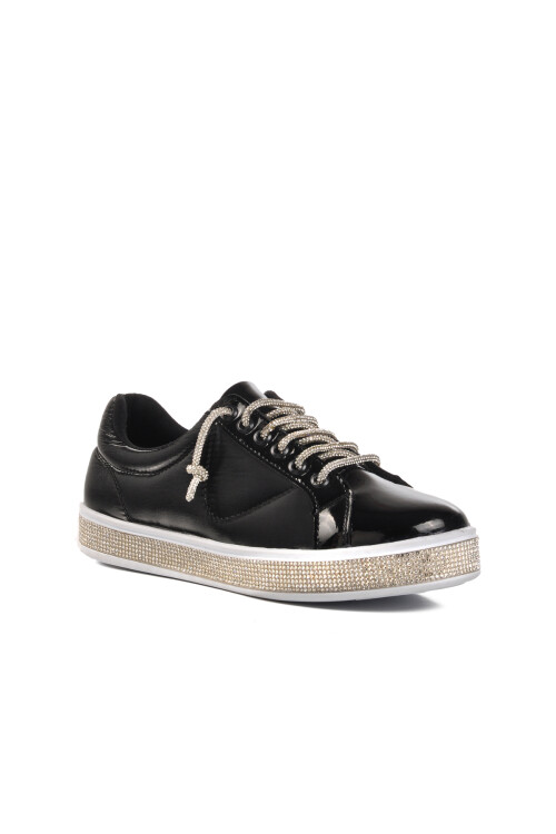 Black Patent Leather Womens Sneaker A201 Z
