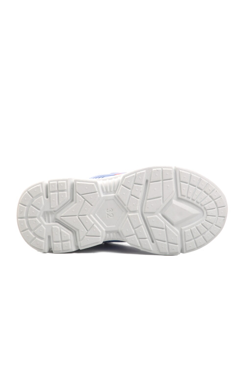 Beyaz-Mavi  Çocuk Spor Ayakkabı A-36 F