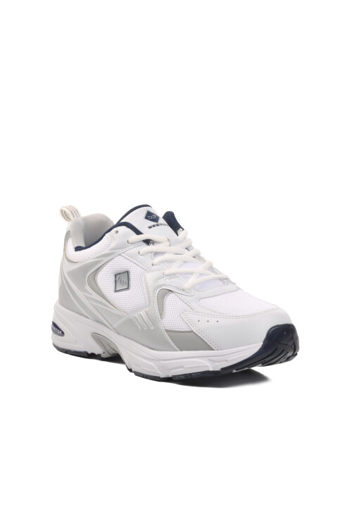 حذاء رياضي رجالي خفيف الوزن من القماش الشبكي باللون الأبيض والأزرق الداكن B-522 M