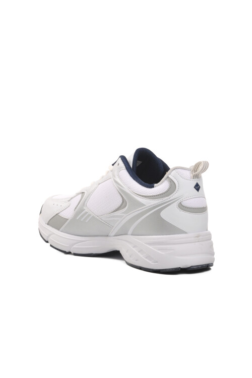 حذاء رياضي رجالي خفيف الوزن من القماش الشبكي باللون الأبيض والأزرق الداكن B-522 M