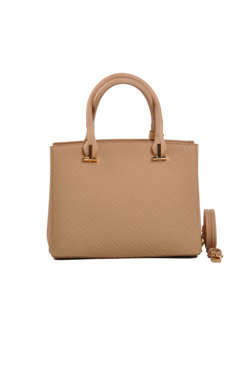 حقيبة كتف نسائية بلون بني فاتح C2390040Y