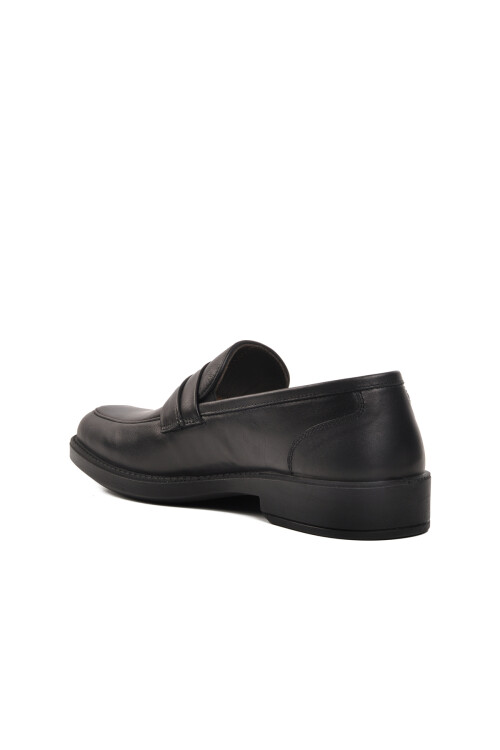 Black Wide-Mould Orthopedic Genuine Leather Mens Classic Shoes 28342 M