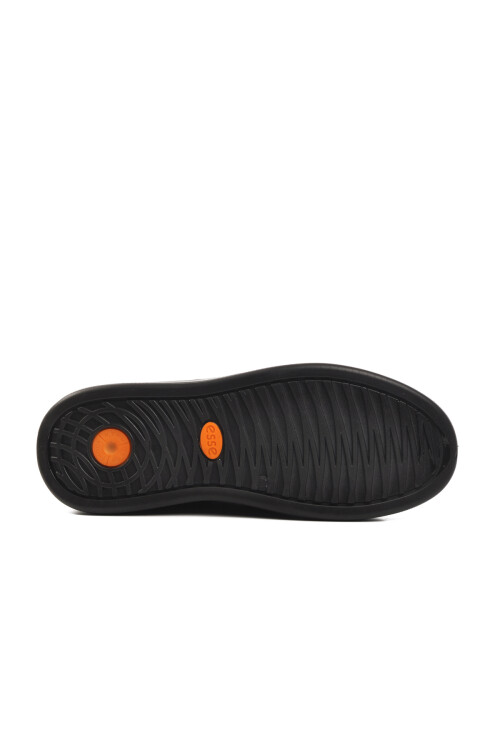 حذاء رجالي كاجوال من الجلد الطبيعي باللون الأسود مقاس 6439 M