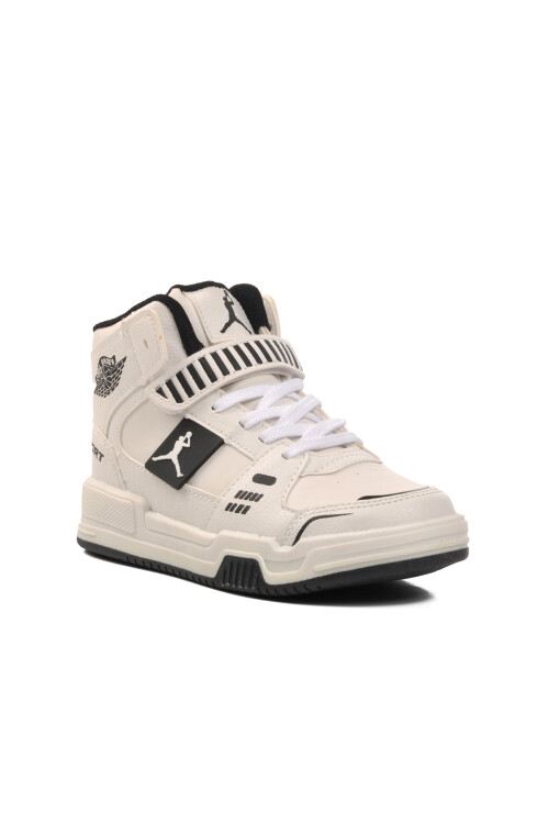 حذاء رياضي أبيض للأطفال مقاس كينج إف