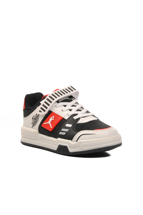 coolBlack-Red Velcro Unisex Kids Sports Shoes King Short F