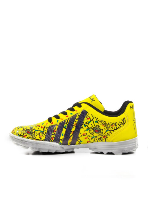 AyakmodSarı-Beyaz  Çocuk Halı Saha Ayakkabısı Örümcek F