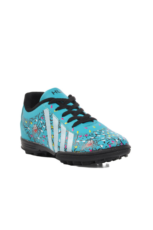 Turquoise Kids Artificial Turf Shoes Spider F