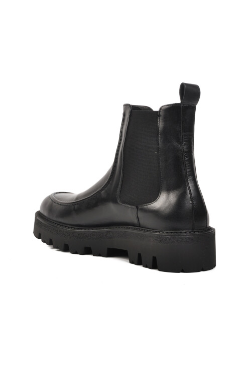 Black Genuine Leather Mens Chelsea Boots Premium 106 M