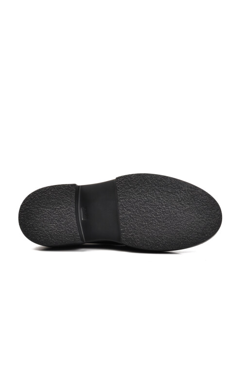 Siyah Hakiki Deri Geniş Kalıp Erkek Klasik Ayakkabı Premium 1085 M