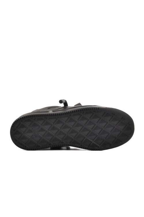 حذاء رياضي رجالي من الجلد الطبيعي باللون الأسود Premium 1306 M