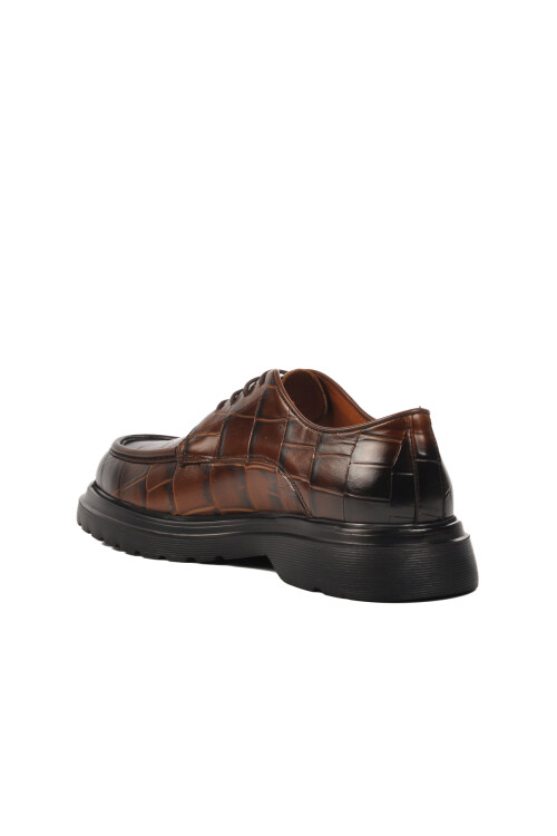 Brown Crocodile Genuine Leather Mens Classic Shoes Premium 187 M