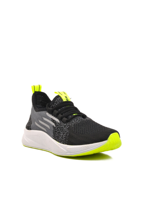 Black-White-Fluorescent Yellow Unisex Sneakers Ravello G
