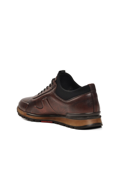 Tan Genuine Leather Mens Casual Shoes 5333 M