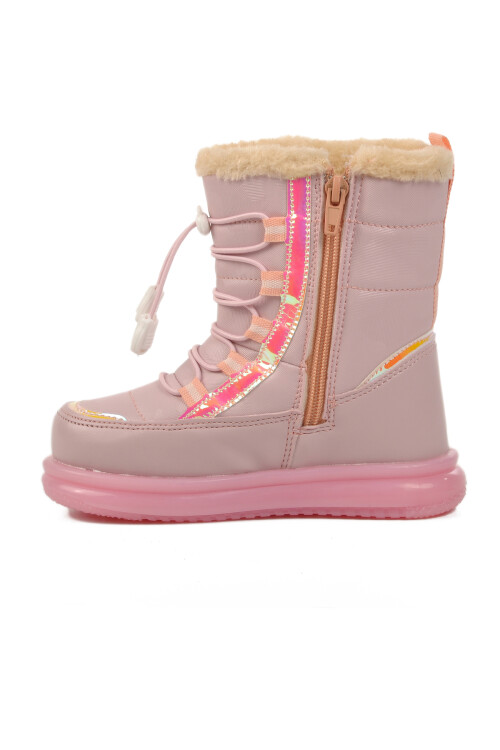 walkwayPink Fur Inside Girl's Boots Yelets 25K B