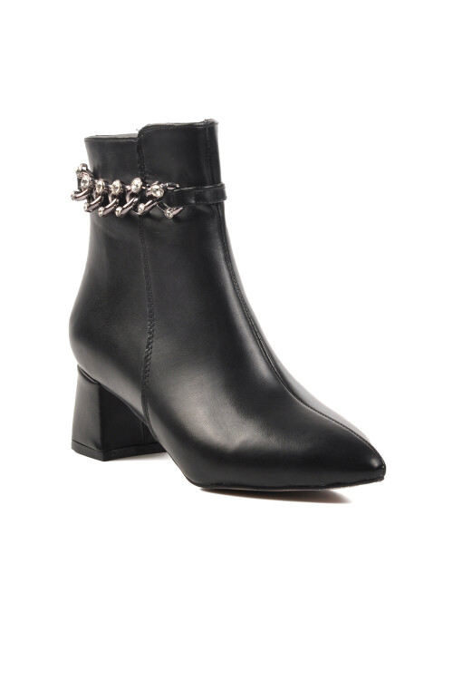 Black Polyurethane Womens Boots 266 Z