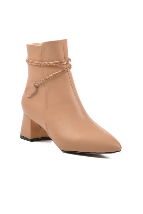 Nude Polyurethane Womens Boots 267 Z