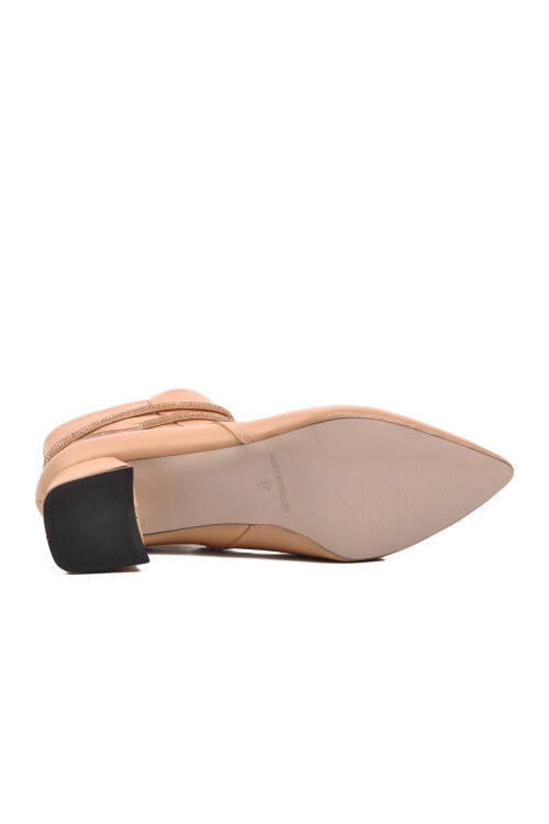 Nude Polyurethane Womens Boots 267 Z