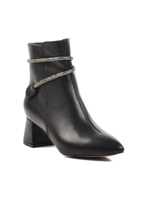 AyakmodSiyah Poliüretan Kadın Bot 267 Z