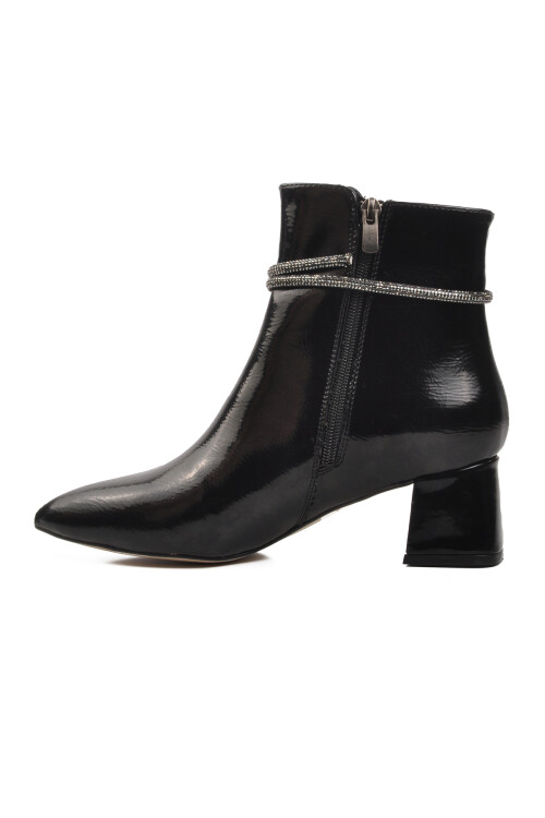 AyakmodBlack Patent Leather Polyurethane Women's Boots 267 Z