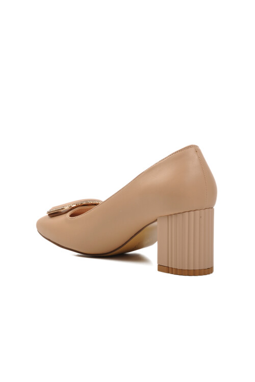 حذاء نسائي بكعب عالٍ لون بيج 357106 Z