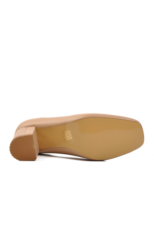 حذاء نسائي بكعب عالٍ لون بيج 357106 Z