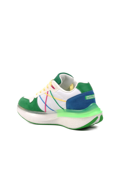 White-Green Womens Sneakers Benetton BNI-10044 Z