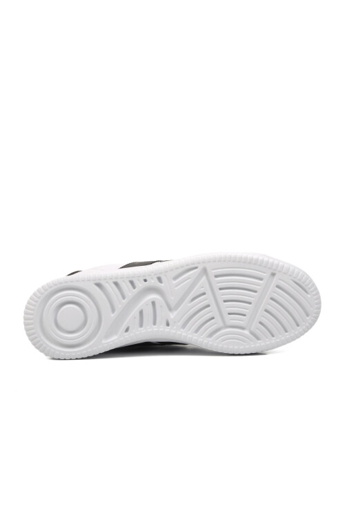 حذاء رياضي رجالي من الجلد الصناعي باللونين الأبيض والأسود من بيفرلي هيلز بولو كلوب Po-30161 M