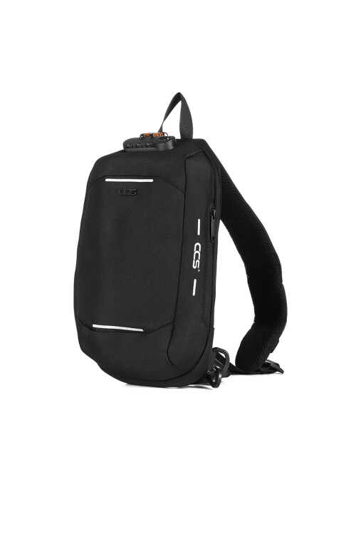 Siyah Unisex Omuz Askılı Çapraz Göğüs Çantası 31301