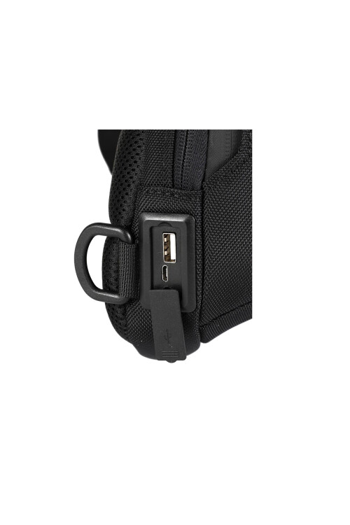 Siyah Unisex Omuz Askılı Çapraz Göğüs Çantası 31301