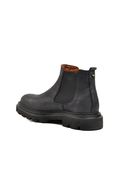 Siyah Nubuk Ortopedik Hakiki Deri Erkek Bot 033002 M