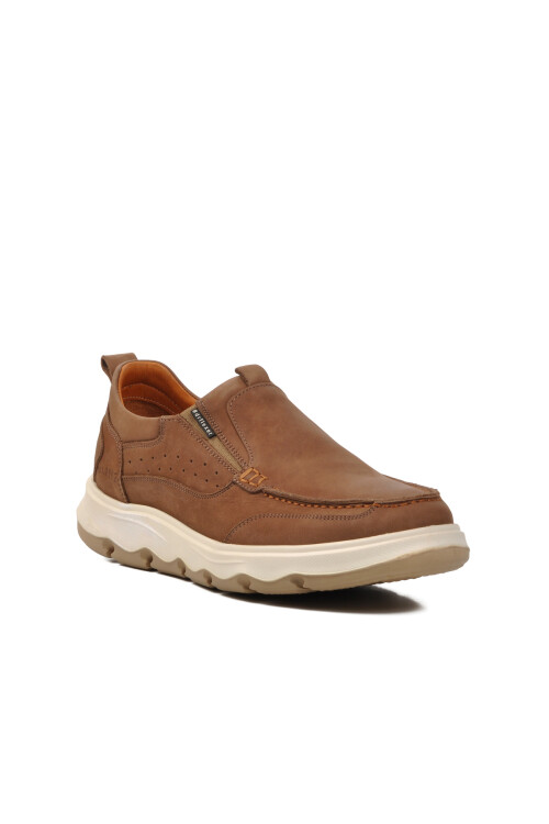 Taba Nubuk Hakiki Deri Ortopedik Erkek Casual Ayakkabı 222902 M