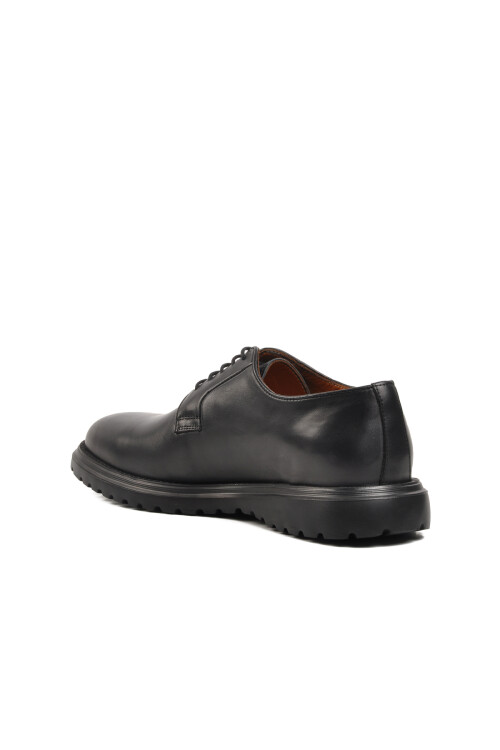 Siyah Hakiki Deri Ortopedik Erkek Casual Ayakkabı 340802 M