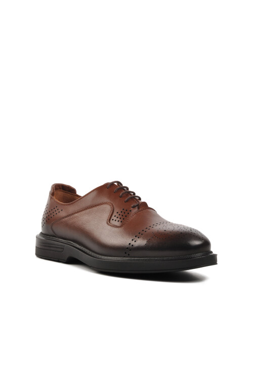 فوريليحذاء رجالي كاجوال من الجلد الطبيعي باللون البني 43708 تيد م