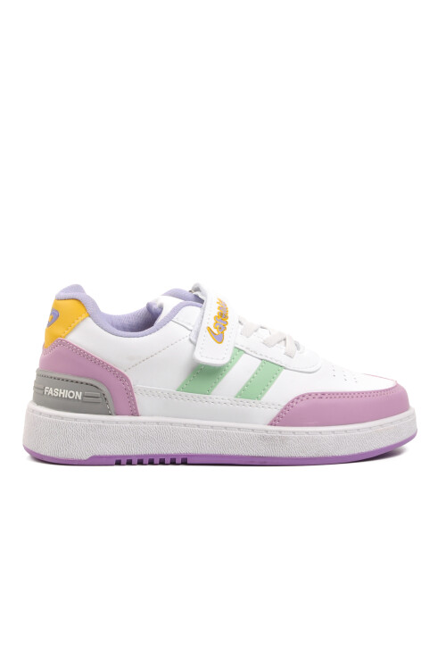 White-Lilac Childrens Sports Shoes 725-24K F