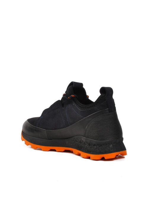 Lacivert Hakiki Deri Erkek Sneaker 10201 M