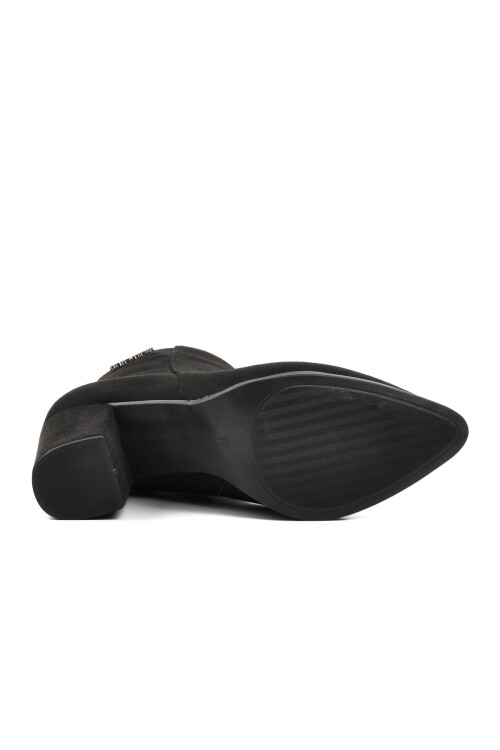 Black Suede Womens Boots Pc-52423 Z