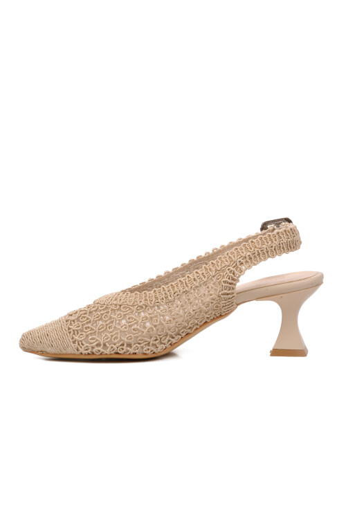 Bej  Kadın Topuklu Ayakkabı PC-53081 Z