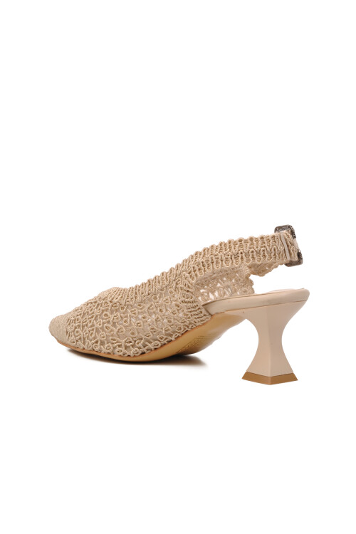 Bej  Kadın Topuklu Ayakkabı PC-53081 Z