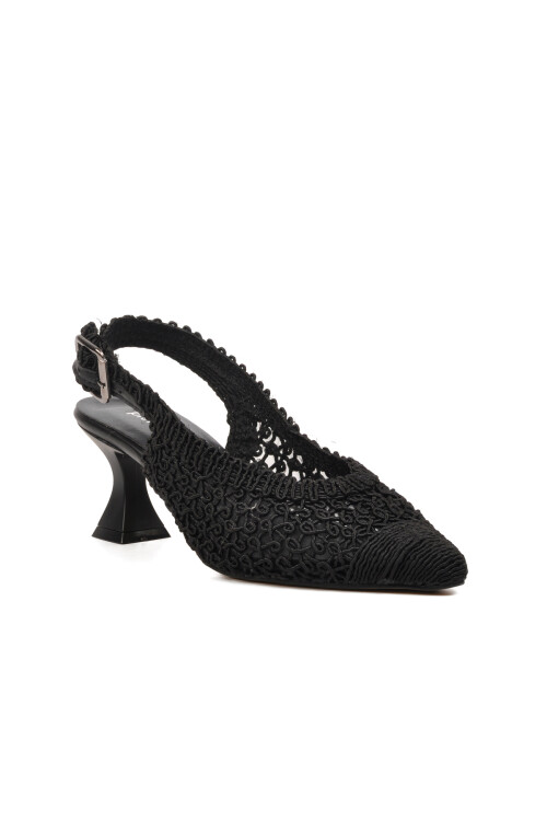 Siyah  Kadın Topuklu Ayakkabı PC-53081 Z