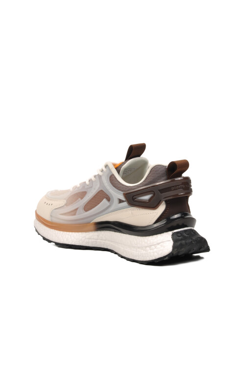 White-Brown Mens Sneakers PCI-10105 M
