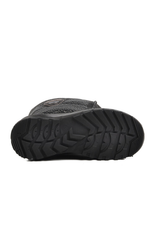 Siyah Simli Su Geçirmez Kız Çocuk Kar Botu F7447 F