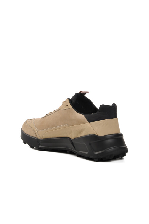 Bej Nubuk Hakiki Deri Erkek Günlük Ayakkabı 152-18484 M