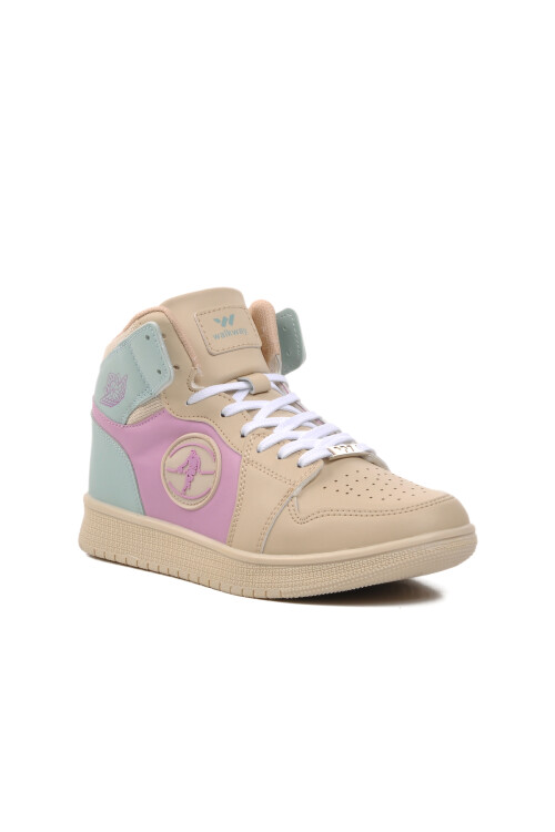 Bej-Lila-Yeşil  Unisex Hi Sneaker Sloga Hı G