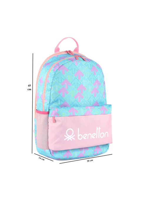 Pembe-Mavi  Unisex Okul Çantası 03731