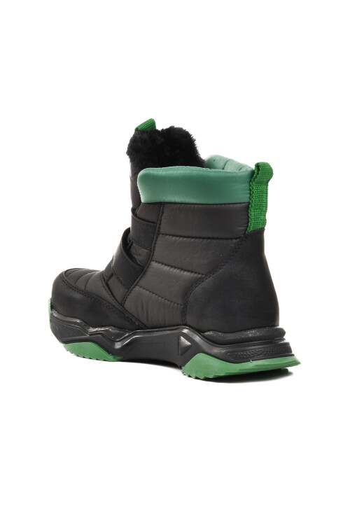 United Colors Of BenettonBlack-Green Water Repellent Children's Snow Boots Bn-70000 F