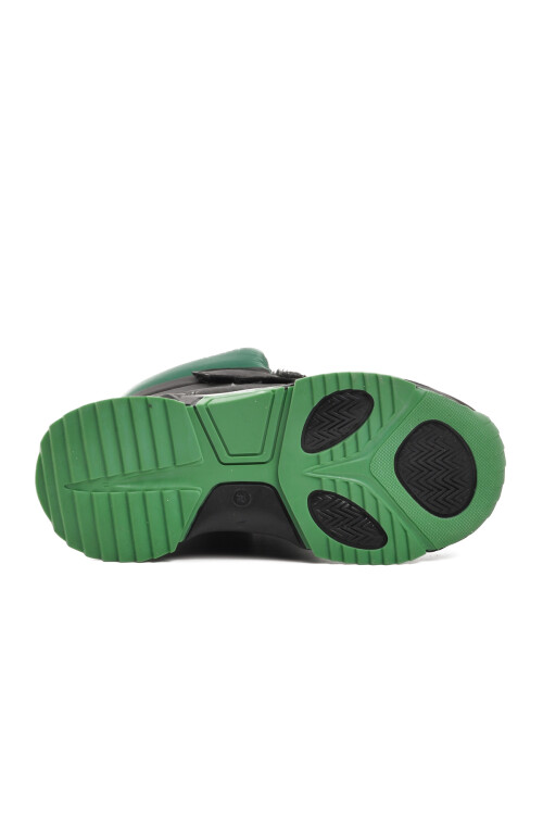 حذاء ثلج للأطفال مقاوم للماء باللونين الأسود والأخضر Bn-70000 F