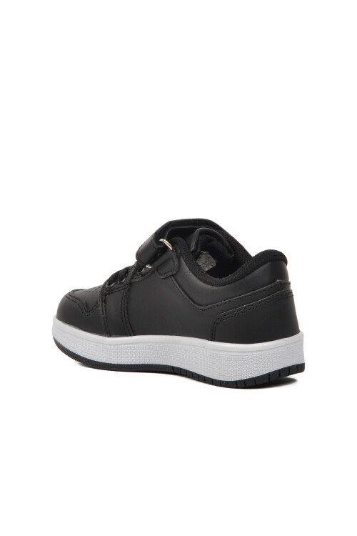 Black-Black-White Childrens Sneakers Slogan P