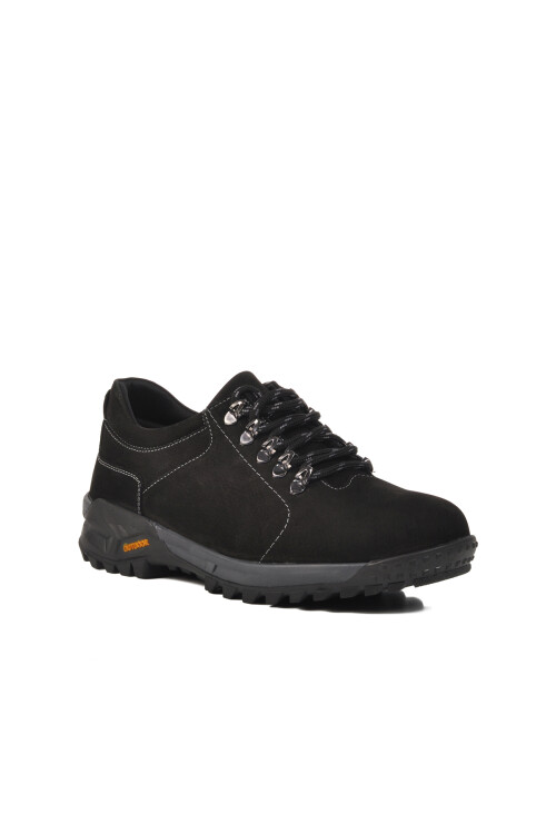 Black Nubuck Mens Outdoor Shoes 25012 M